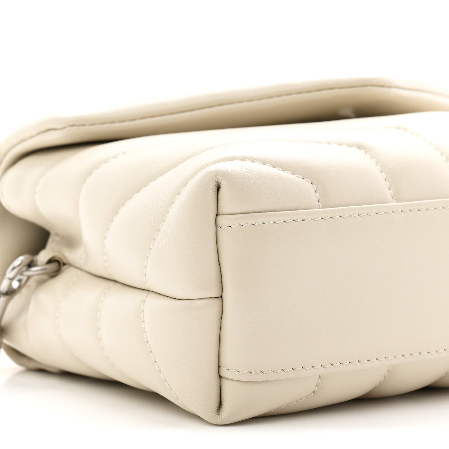 Calfskin Y Quilted Monogram Toy Loulou Satchel Ivory