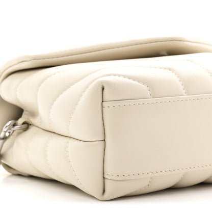 Calfskin Y Quilted Monogram Toy Loulou Satchel Ivory