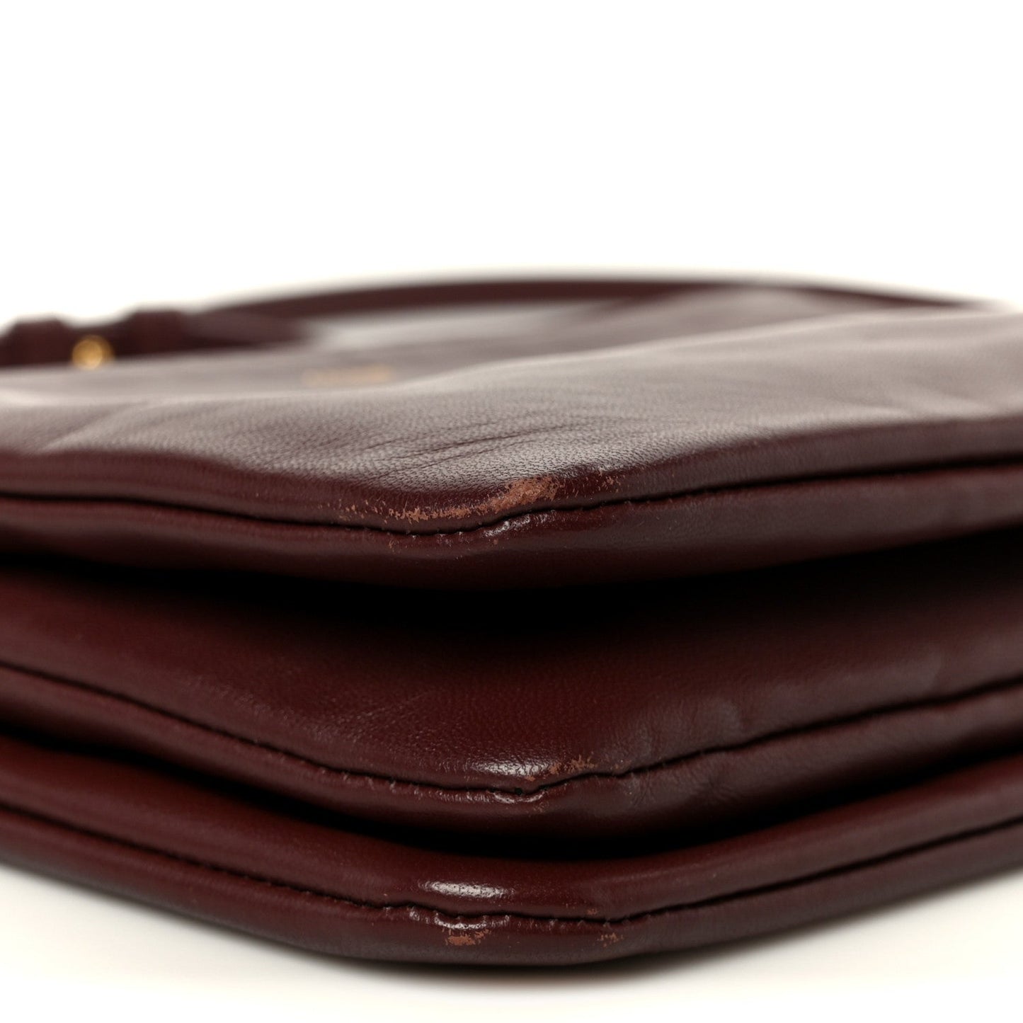 Lambskin Small Trio Crossbody Bag Burgundy