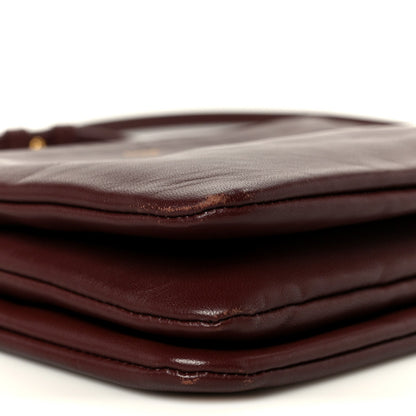 Lambskin Small Trio Crossbody Bag Burgundy