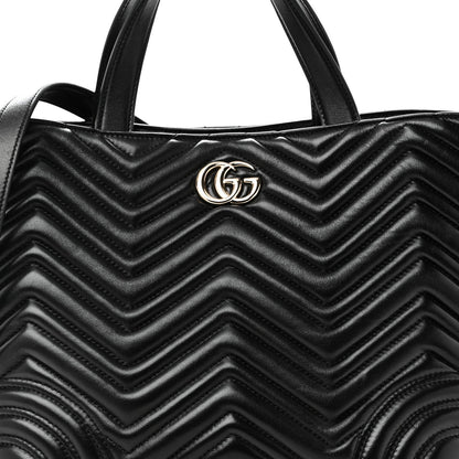 Lambskin Matelasse Medium GG Betty Tote Bag Black