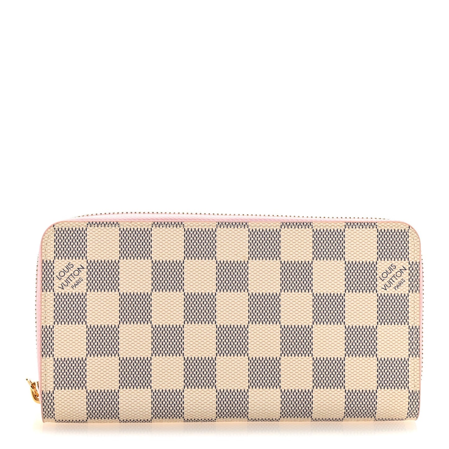 Damier Azur Zippy Wallet Rose Ballerine