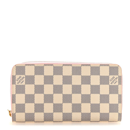 Damier Azur Zippy Wallet Rose Ballerine
