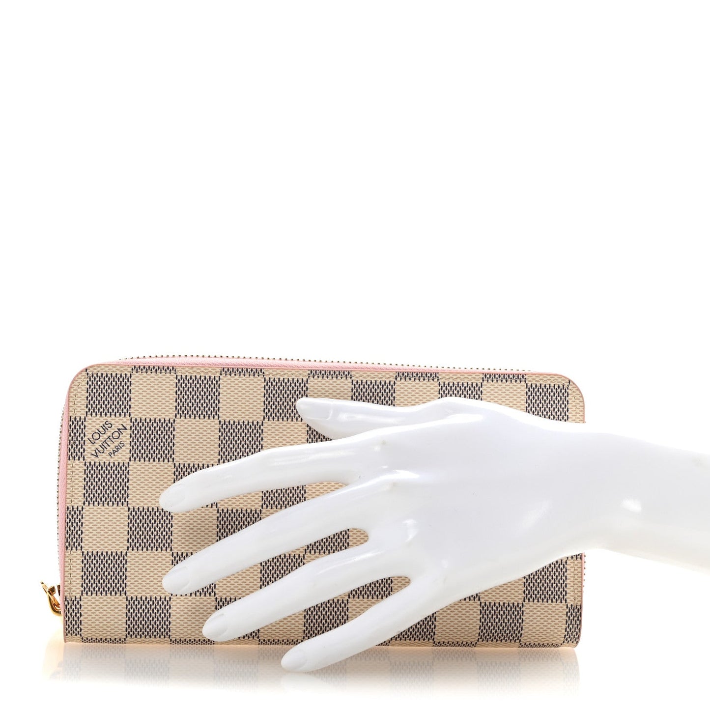 Damier Azur Zippy Wallet Rose Ballerine