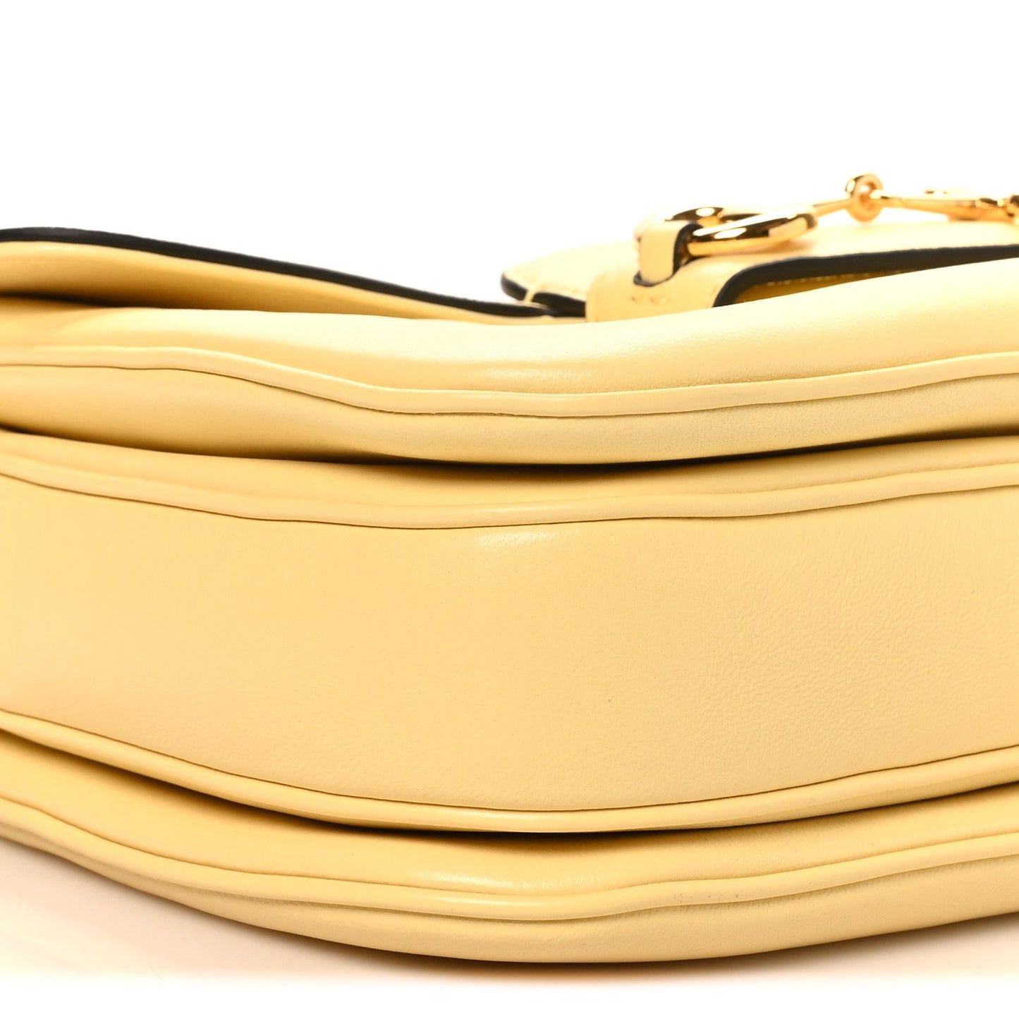 Calfskin Horsebit 1955 Aura Small Shoulder Bag Yellow