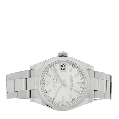 Rolex Stainless Steel 31mm Oyster Perpetual Datejust Watch Silver 17824
