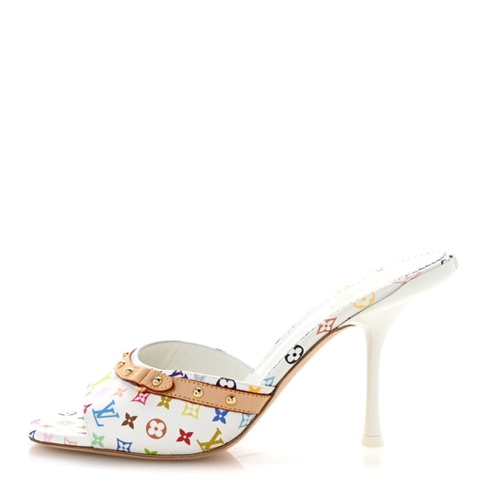 LV X TM Monogram Multicolor 6AM Mules 39 White