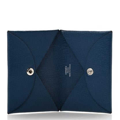 Chevre Chamkila Calvi Card Case Deep Bleu