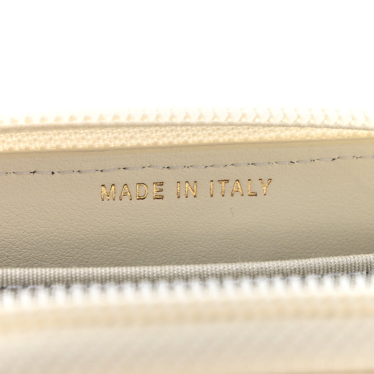 Caviar Quilted Boy Zip Around Coin Purse Wallet White
