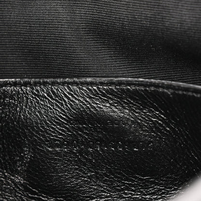 Lambskin Matelasse Monogram Baby Niki Chain Satchel Black