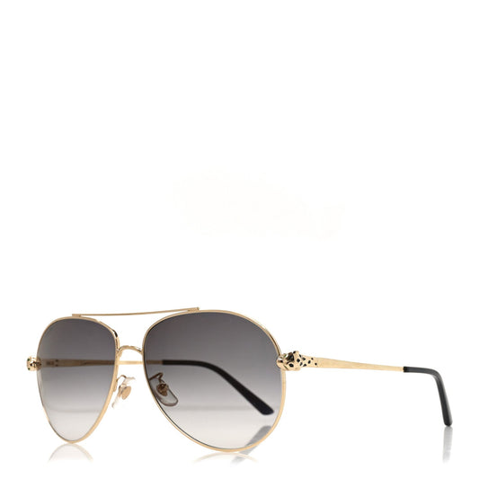 Panthere De Cartier Aviator Sunglasses CT0233S Gold