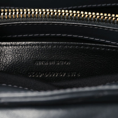 Calfskin Y Quilted Monogram Small Loulou Chain Satchel Dark Smog