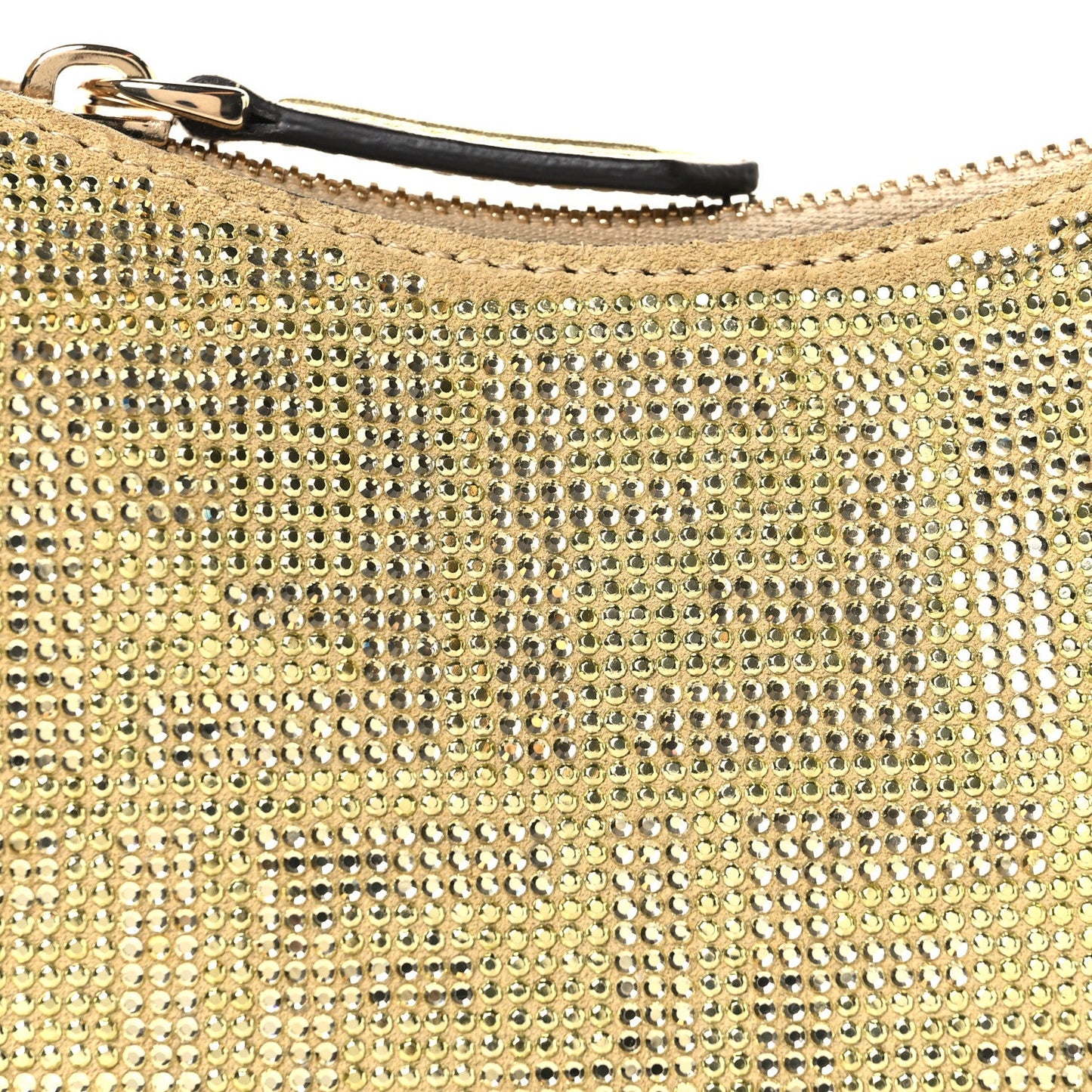 Crystal Vitello Laminato Suede FF Nano Fendigraphy Hobo Charm Platino