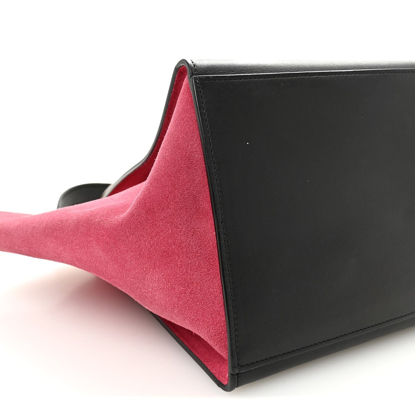 Smooth Calfskin Suede Medium Tri-Color Trapeze Pink