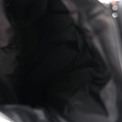 Lambskin Attica Chain Dry Sack Bucket Bag Black