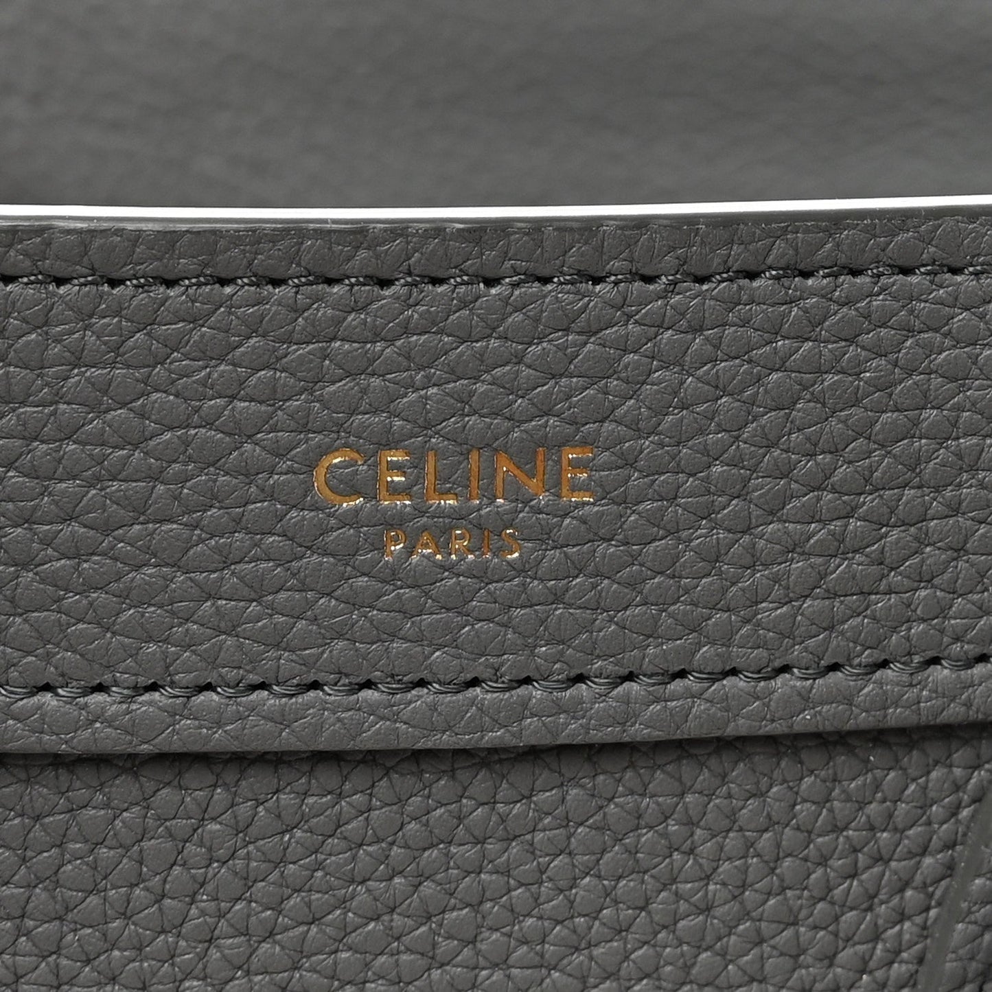 Drummed Calfskin Nano Luggage Kohl