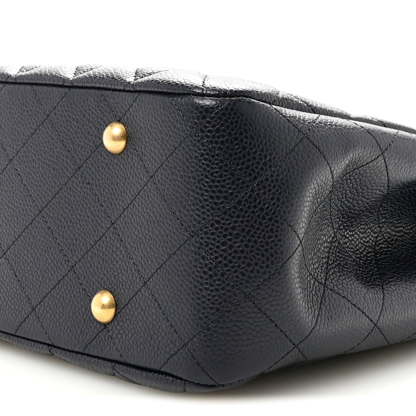 Caviar Quilted Large CC Shopping Tote Navy