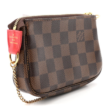 Damier Ebene 2019 Christmas Animation Mini Pochette Accessories Red