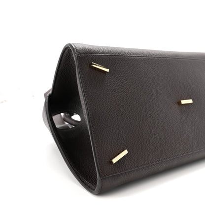 Calfskin Small Hug Bag Testa Di Moro Burnt Ocra