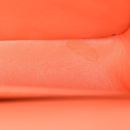 Lambskin Quilted Medium Double Flap Orange
