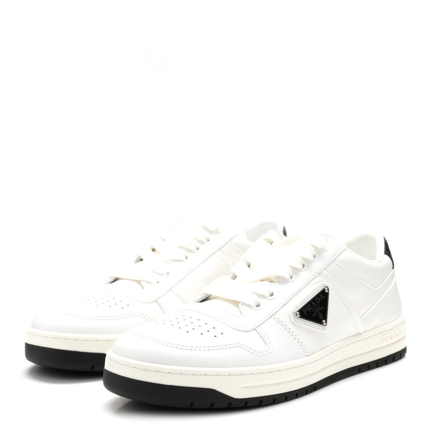 Vitello Rois Triangle Womens Downtown Low Top 30mm Sneakers 38.5 White Black