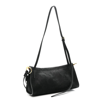 Alaia Suede Le Click East West Small Bag Black