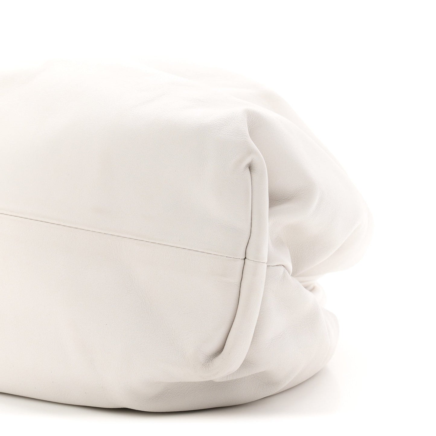 Smooth Butter Calf The Pouch Oversized Clutch Chalk