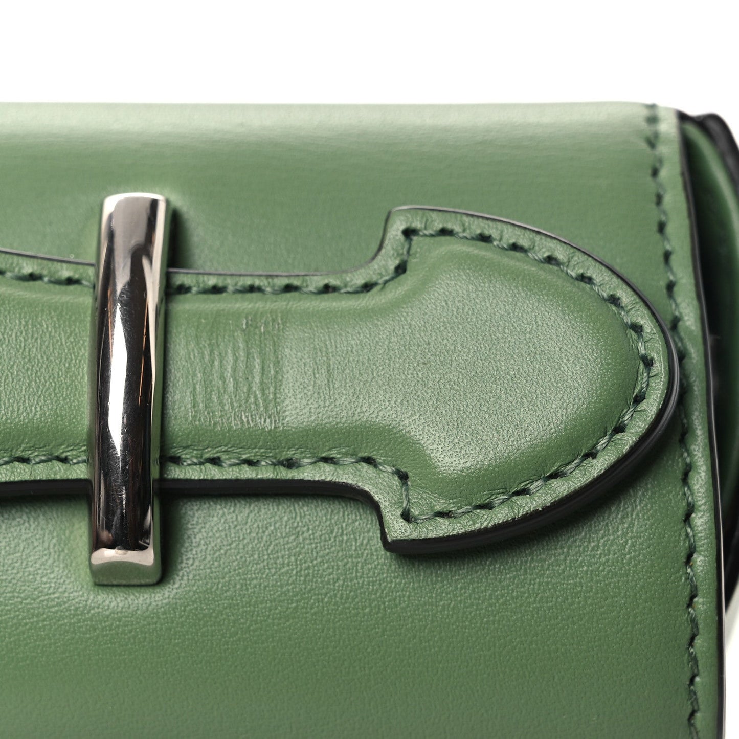 Senna Calfskin Petite GG Top Handle Shoulder Bag Green Soil Grass
