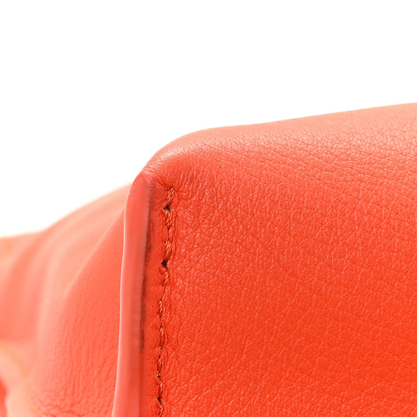 Nappa Calfskin Mini Flamenco Knot Clutch Sunrise Orange