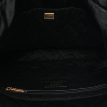 Shiny Calfskin Quilted Small Chanel 22 Black