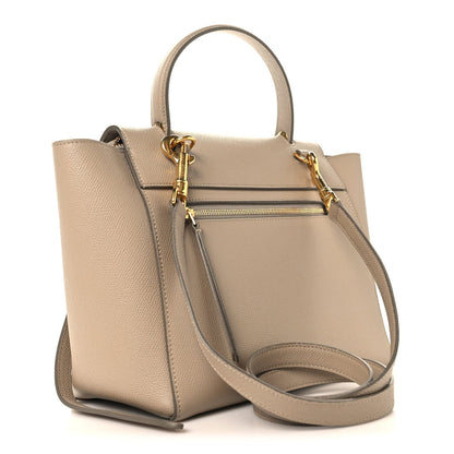 Grained Calfskin Micro Belt Bag Light Taupe