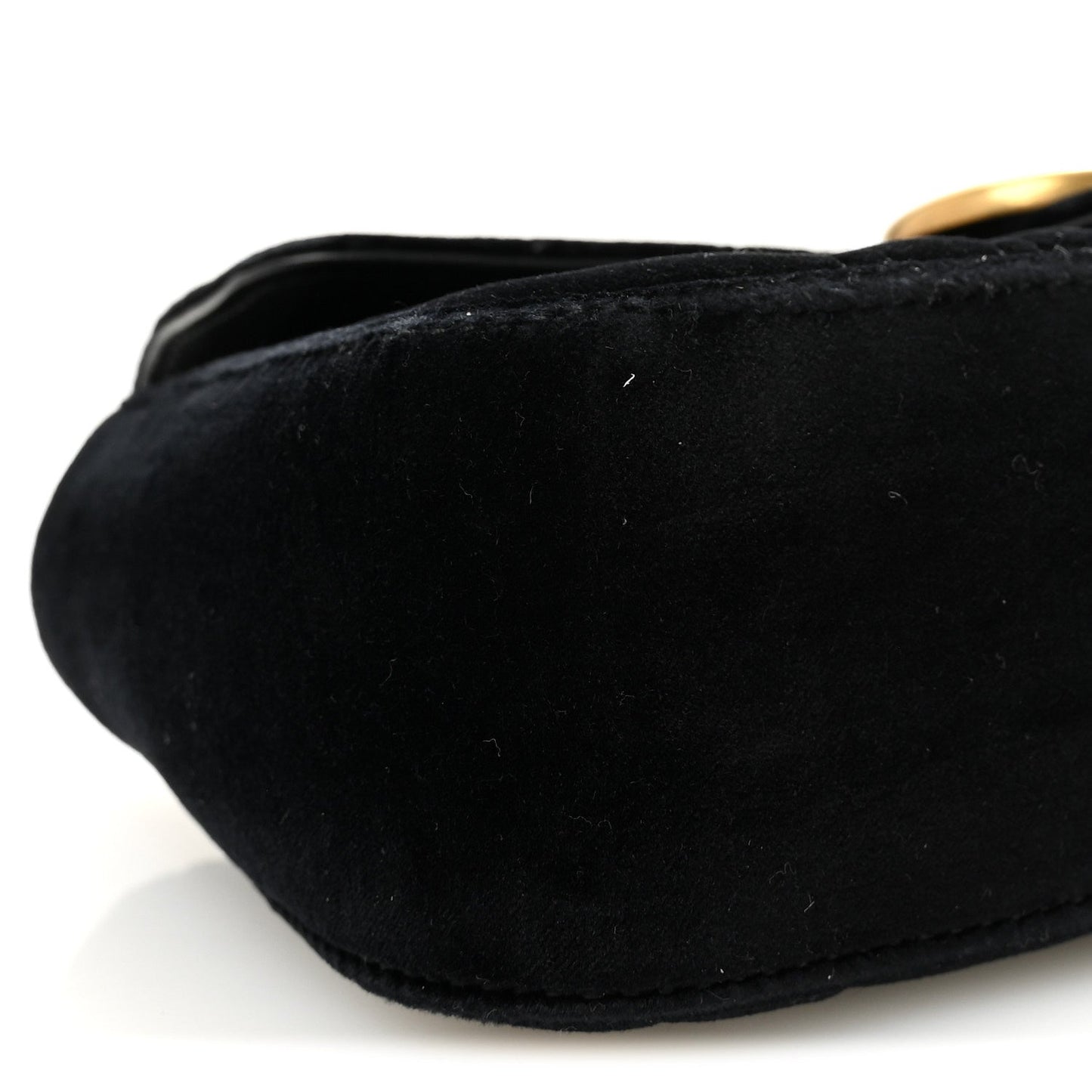Velvet Matelasse Mini GG Marmont Shoulder Bag Black