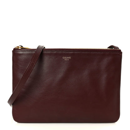 Lambskin Small Trio Crossbody Bag Burgundy