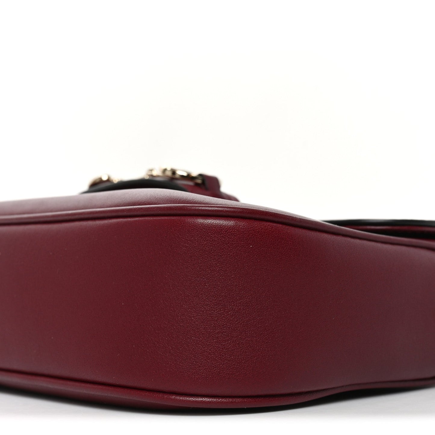 Arabella Calfskin Horsebit 1955 Soft Small Shoulder Bag Rosso Ancora