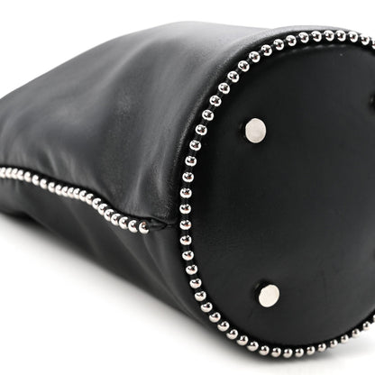 Lambskin Attica Chain Dry Sack Bucket Bag Black