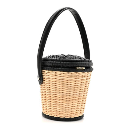 Wicker CD Bucket Bag Black