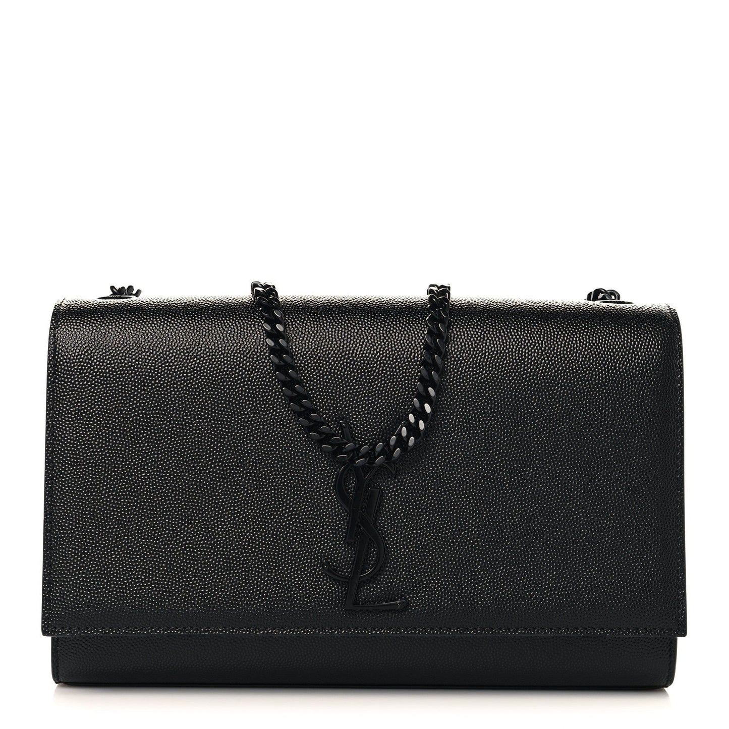 Grain De Poudre Medium Classic Monogram Monochrome Kate Satchel Black
