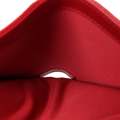 Caviar Quilted Passport Holder Red