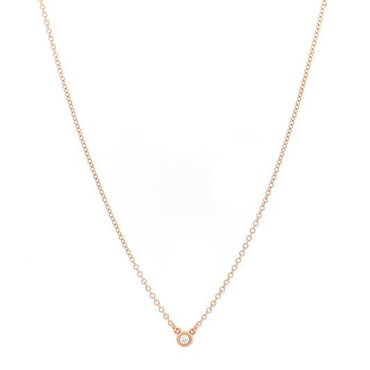 18K Rose Gold Diamond Elsa Peretti Diamonds by the Yard Necklace and Earrings Set
