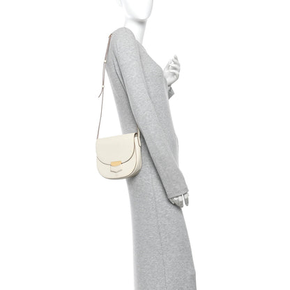 Grained Calfskin Small Trotteur White