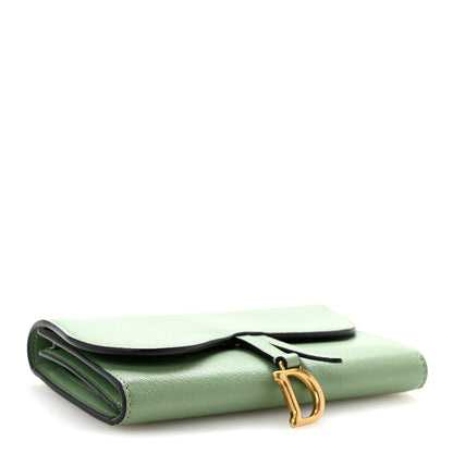 Goatskin Saddle Long Wallet Queen Mint