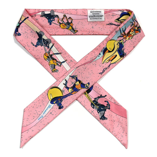 Silk Space Derby Twilly Rose Bleu Jaune