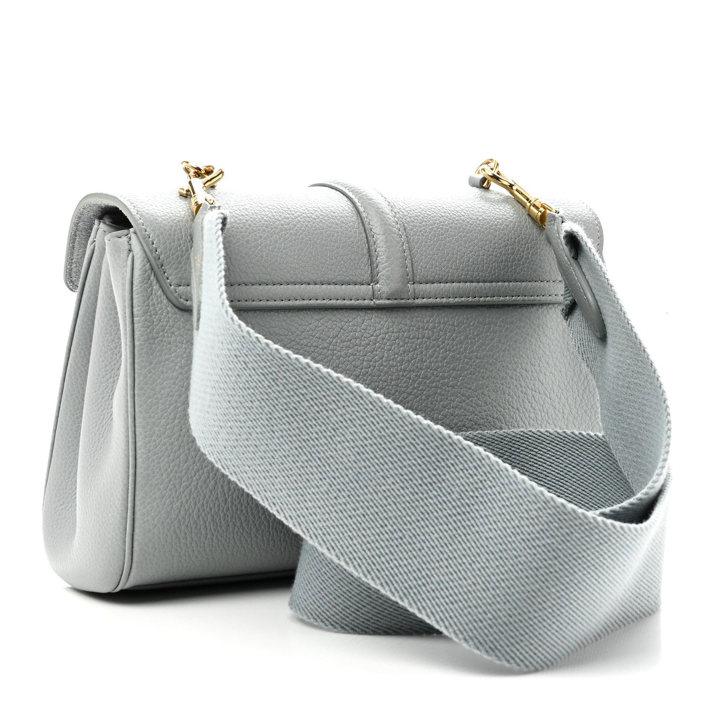 Grained Calfskin Teen Soft 16 Shoulder Bag Ice Blue
