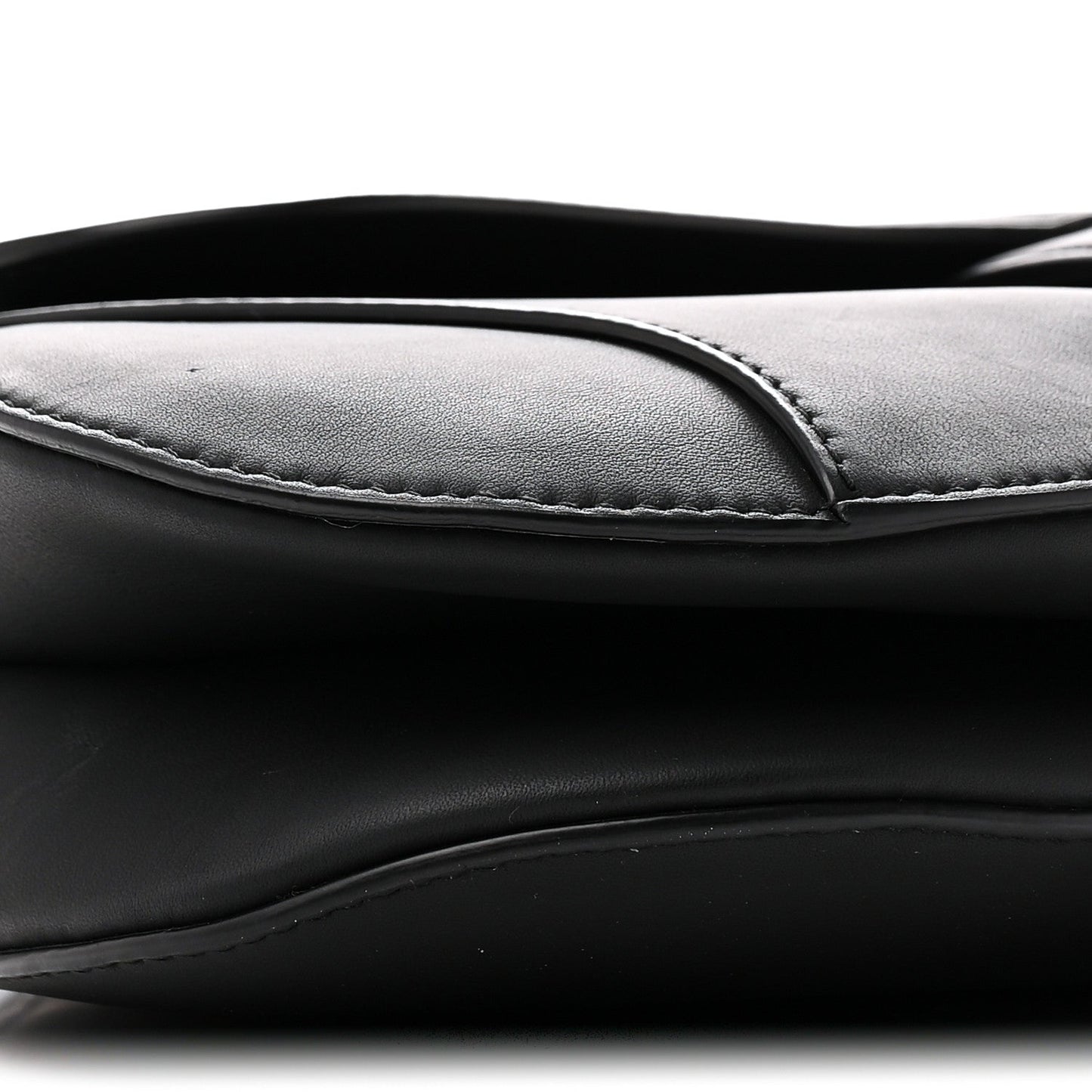 Ultra Matte Calfskin Saddle Bag Black