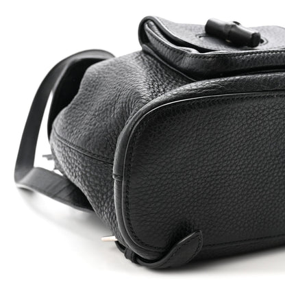 Calfskin Small Bamboo Backpack Black
