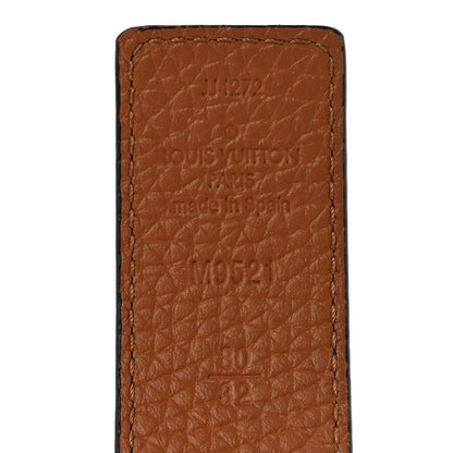 Taurillon Calfskin 30mm LV Initiales Reversible Belt 80 32 Black