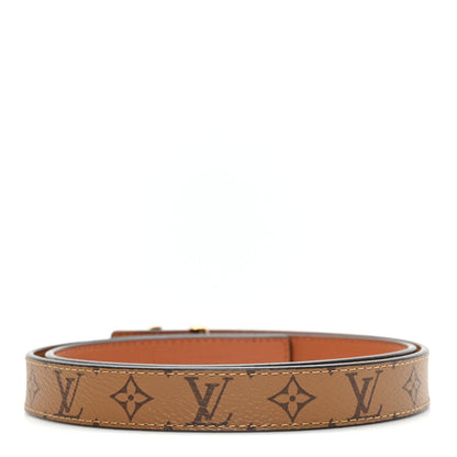 Calfskin Reverse Monogram 20mm LV Iconic Reversible Belt 75 30 Black