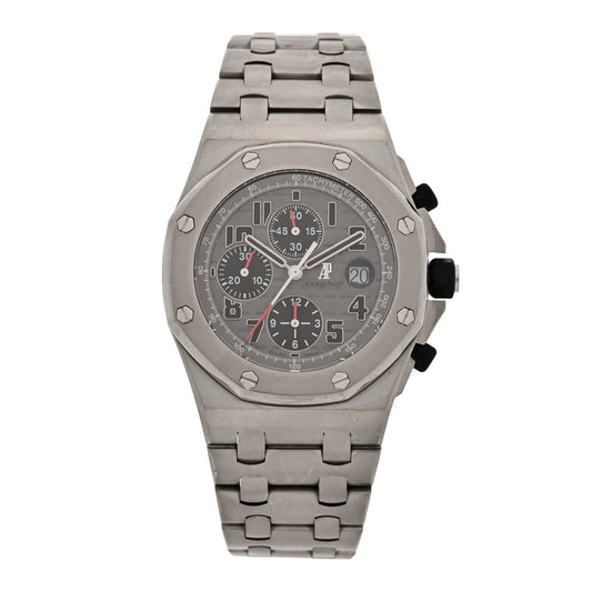 Audemars Piguet Titanium 42mm Royal Oak Offshore Chronograph Automatic Watch Grey 26170TI.OO.1000TI.01