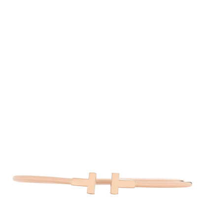 18K Rose Gold Narrow T Wire Bracelet