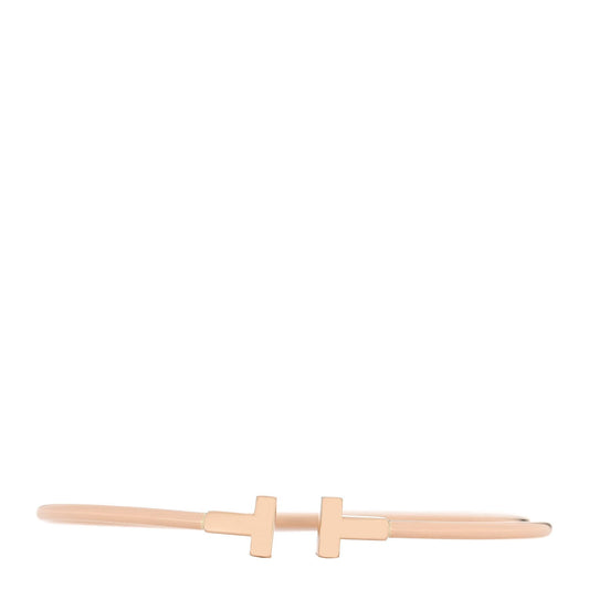 18K Rose Gold Narrow T Wire Bracelet